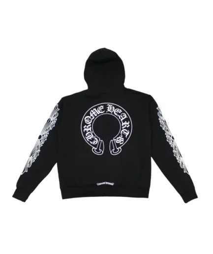 CH Floral Horseshoe Pullover Hoodie Black