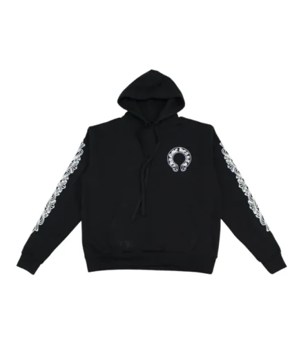 CH Floral Horseshoe Pullover Hoodie Black