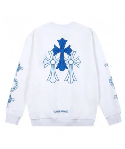 Chrome Hearts Blue Logo Crewneck Sweatshirt