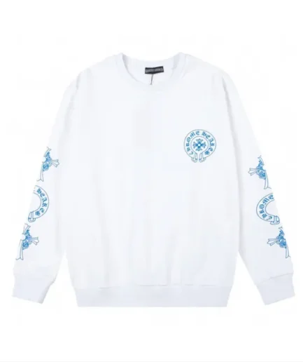 Chrome Hearts Blue Logo Crewneck Sweatshirt