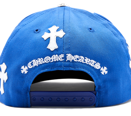 Chrome Hearts Cross Patch Baseball Hat – Blue