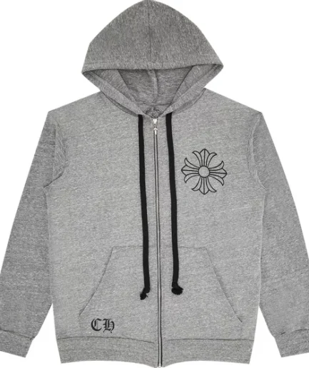 Chrome Hearts Framed Plus Cross Grey Hoodie