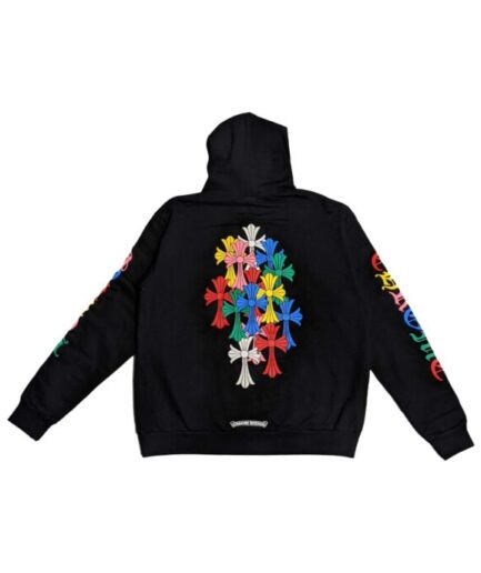 Chrome Hearts Multi Color Cross Cemetery Zip Up Hoodie