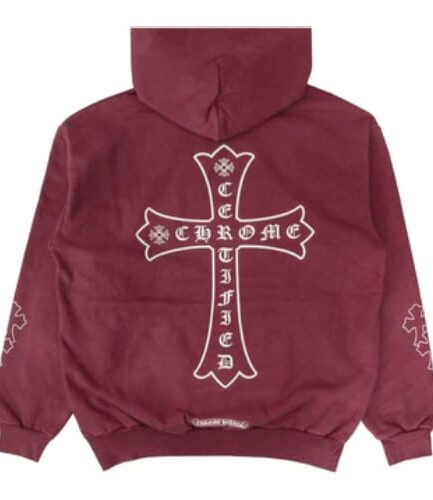 Chrome Hearts x Drake Certified Chrome Hand Dyed Red Hoodie